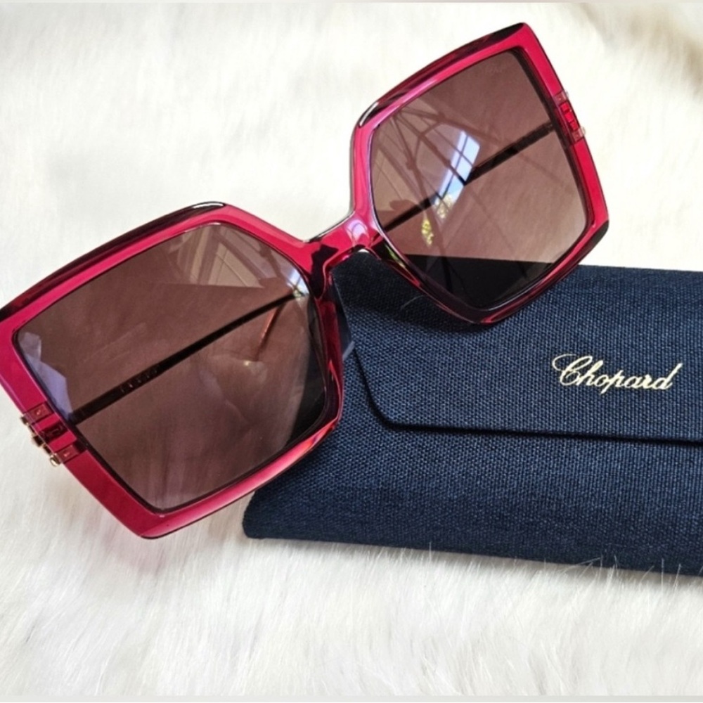 CHOPARD Magenta Rose Gold Sunglasses - Brand New / Full Inclusion
